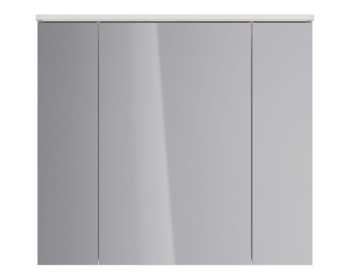 Зеркальный шкаф 90x80 см белый глянец Lemark Zenon LM90ZS-Z