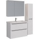Зеркальный шкаф 90x80 см белый глянец Lemark Zenon LM90ZS-Z
