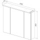Зеркальный шкаф 100x80 см белый глянец Lemark Zenon LM100ZS-Z