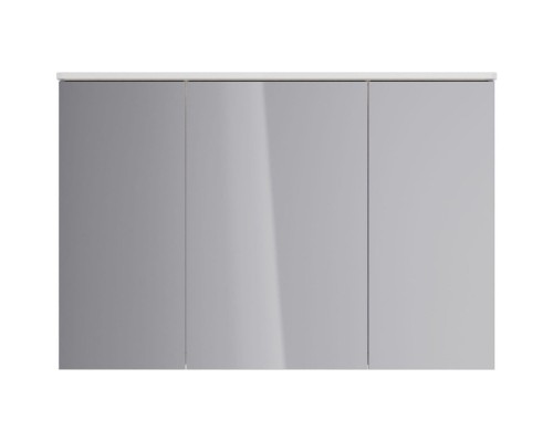 Зеркальный шкаф 120x80 см белый глянец Lemark Zenon LM120ZS-Z