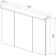 Зеркальный шкаф 120x80 см белый глянец Lemark Zenon LM120ZS-Z
