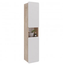 Пенал подвесной белый глянец/дуб кантри L/R Lemark Olivia LM08OL35P