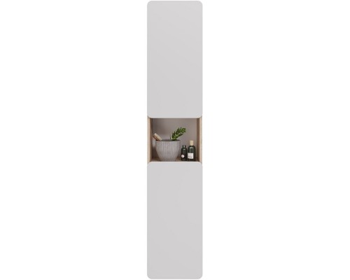 Пенал подвесной белый глянец/дуб кантри L/R Lemark Olivia LM08OL35P