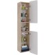 Пенал подвесной белый глянец/дуб кантри L/R Lemark Olivia LM08OL35P