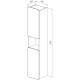 Пенал подвесной белый глянец/дуб кантри L/R Lemark Olivia LM08OL35P