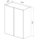 Шкаф двустворчатый 60x75 см белый глянец Lemark Veon LM01V60SH