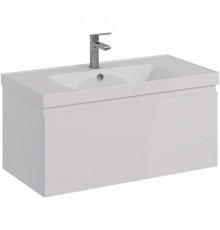 Тумба белый глянец 86,6 см Lemark Veon Mini LM02VM90T