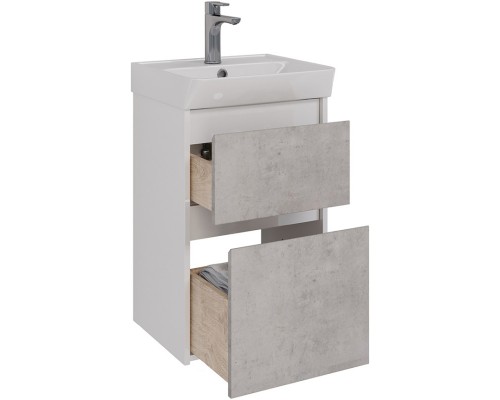 Тумба белый глянец/бетон 42,6 см Lemark Combi LM03C45T-Beton