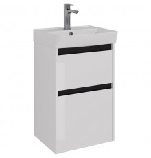 Тумба белый глянец/черный 42,6 см Lemark Combi LM03C45T-black
