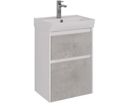 Тумба белый глянец/бетон 47,6 см Lemark Combi LM03C50T-Beton