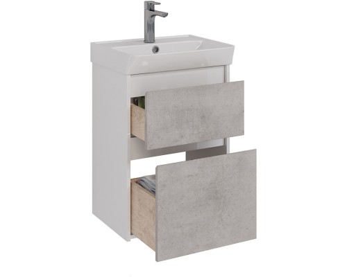 Тумба белый глянец/бетон 47,6 см Lemark Combi LM03C50T-Beton