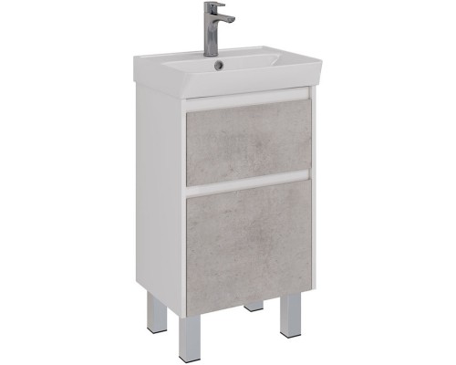 Тумба белый глянец/бетон 47,6 см Lemark Combi LM03C50T-Beton