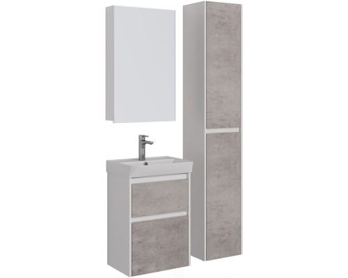 Тумба белый глянец/бетон 47,6 см Lemark Combi LM03C50T-Beton