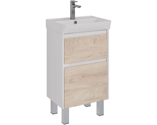 Тумба дуб кантри/белый глянец 47,6 см Lemark Combi LM03C50T-dub