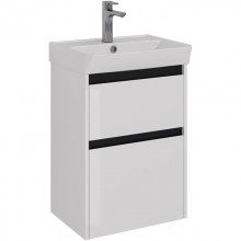 Тумба белый глянец/черный 47,6 см Lemark Combi LM03C50T-black