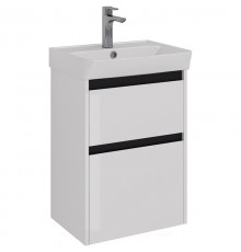 Тумба белый глянец/черный 47,6 см Lemark Combi LM03C50T-black