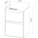 Тумба белый глянец/черный 47,6 см Lemark Combi LM03C50T-black
