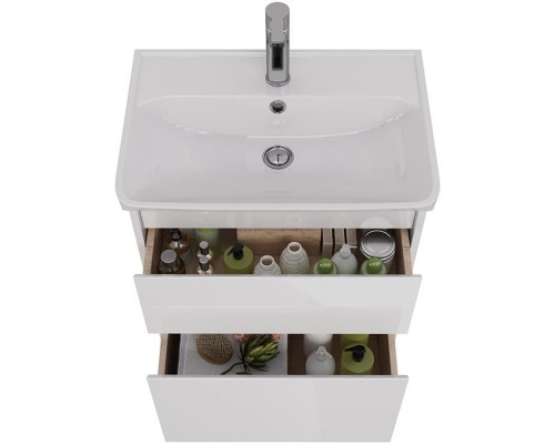 Тумба белый глянец 57,4 см Lemark Combi LM03C60T