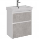 Тумба белый глянец/бетон 57,4 см Lemark Combi LM03C60T-Beton Тумба белый глянец/бетон 57,4 см Lemark Combi LM03C60T-Beton
