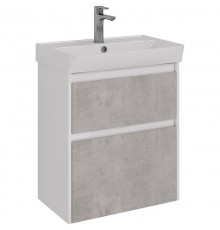Тумба белый глянец/бетон 57,4 см Lemark Combi LM03C60T-Beton
