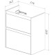 Тумба дуб кантри/белый глянец 57,4 см Lemark Combi LM03C60T-dub