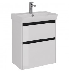 Тумба белый глянец/черный 57,4 см Lemark Combi LM03C60T-black