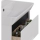 Тумба белый глянец/черный 57,4 см Lemark Combi LM03C60T-black