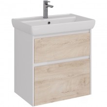 Тумба дуб кантри/белый глянец 64,4 см Lemark Combi LM03C70T-dub