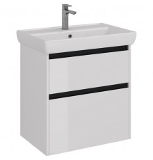 Тумба белый глянец/черный 64,4 см Lemark Combi LM03C70T-black