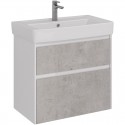 Тумба белый глянец/бетон 74,4 см Lemark Combi LM03C80T-Beton Тумба белый глянец/бетон 74,4 см Lemark Combi LM03C80T-Beton