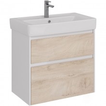 Тумба дуб кантри/белый глянец 74,4 см Lemark Combi LM03C80T-dub