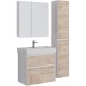 Тумба дуб кантри/белый глянец 74,4 см Lemark Combi LM03C80T-dub