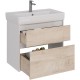 Тумба дуб кантри/белый глянец 74,4 см Lemark Combi LM03C80T-dub