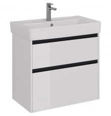 Тумба белый глянец/черный 74,4 см Lemark Combi LM03C80T-black