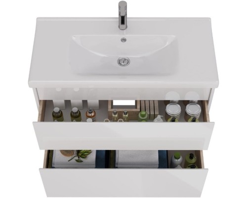 Тумба белый глянец 95,8 см Lemark Combi LM03C100T