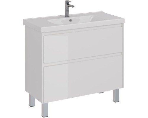 Тумба белый глянец 95,8 см Lemark Combi LM03C100T