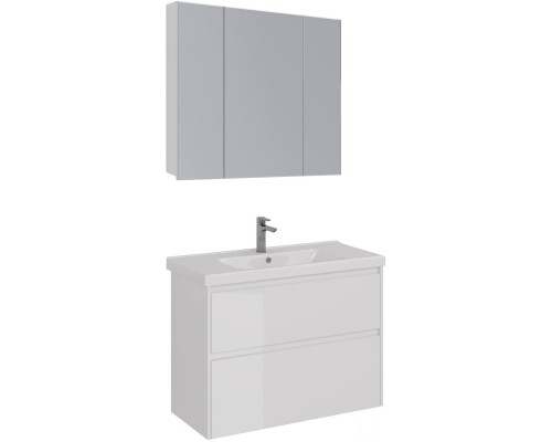 Тумба белый глянец 95,8 см Lemark Combi LM03C100T