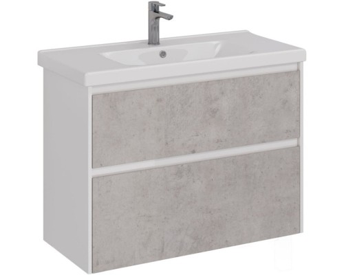 Тумба белый глянец/бетон 95,8 см Lemark Combi LM03C100T-Beton