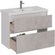 Тумба белый глянец/бетон 95,8 см Lemark Combi LM03C100T-Beton