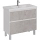 Тумба белый глянец/бетон 95,8 см Lemark Combi LM03C100T-Beton