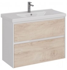 Тумба дуб кантри/белый глянец 95,8 см Lemark Combi LM03C100T-dub