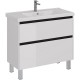 Тумба белый глянец/черный 95,8 см Lemark Combi LM03C100T-black