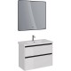 Тумба белый глянец/черный 95,8 см Lemark Combi LM03C100T-black