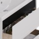 Тумба белый глянец/черный 95,8 см Lemark Combi LM03C100T-black