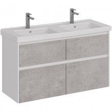 Тумба белый глянец/бетон 120 см Lemark Combi LM03C125T-Beton