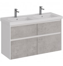 Тумба белый глянец/бетон 120 см Lemark Combi LM03C125T-Beton