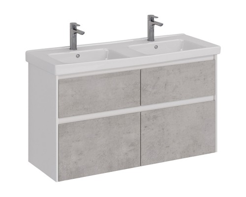 Тумба белый глянец/бетон 120 см Lemark Combi LM03C125T-Beton