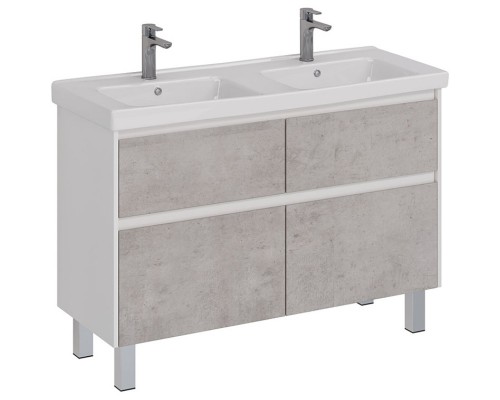 Тумба белый глянец/бетон 120 см Lemark Combi LM03C125T-Beton