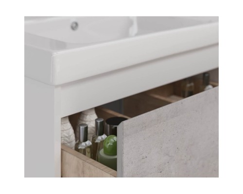 Тумба белый глянец/бетон 120 см Lemark Combi LM03C125T-Beton