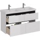 Тумба белый глянец/черный 120 см Lemark Combi LM03C125T-black